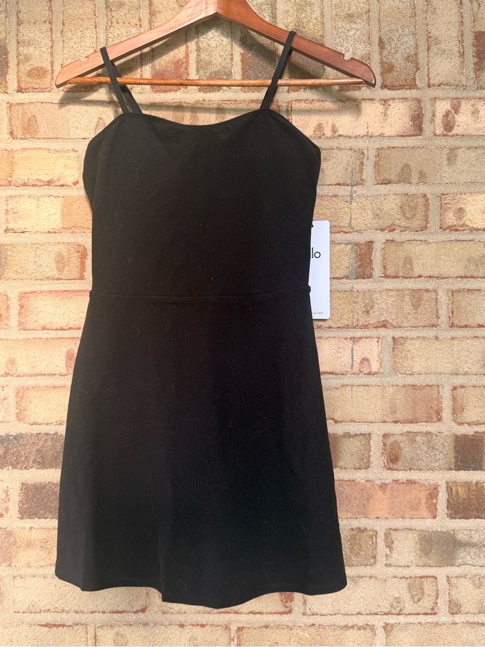 Alo Yoga Alosoft Courtside Tennis Dress Black Size M NWT